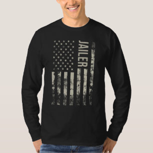 Vintage-US-amerikanischer-Flaggen-Gefangenwärter T-Shirt