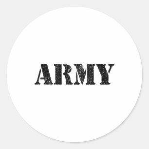 Vintage US-Armee I Militärische Grüne Armee Runder Aufkleber