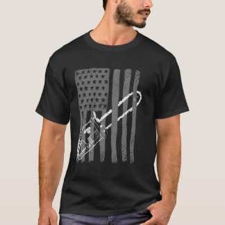 Vintage US Flag Chainsaw Niedlich Woodworker Funny T-Shirt