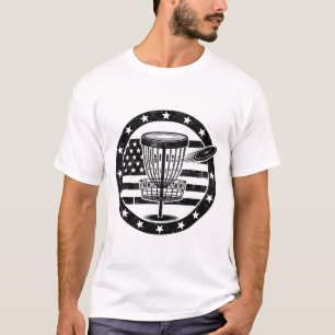 Vintage Us Flag Disc Golf Sket Golfer Golfing Tee