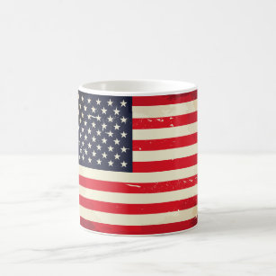 Vintage US-Flag-Kaffee-Tasse Kaffeetasse