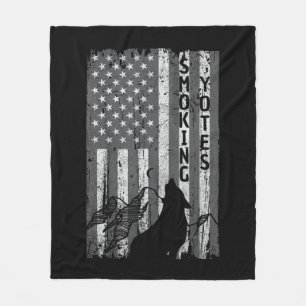 Vintage US Flag Kojotenjagd Jäger T-Shirt Jäger Fleecedecke