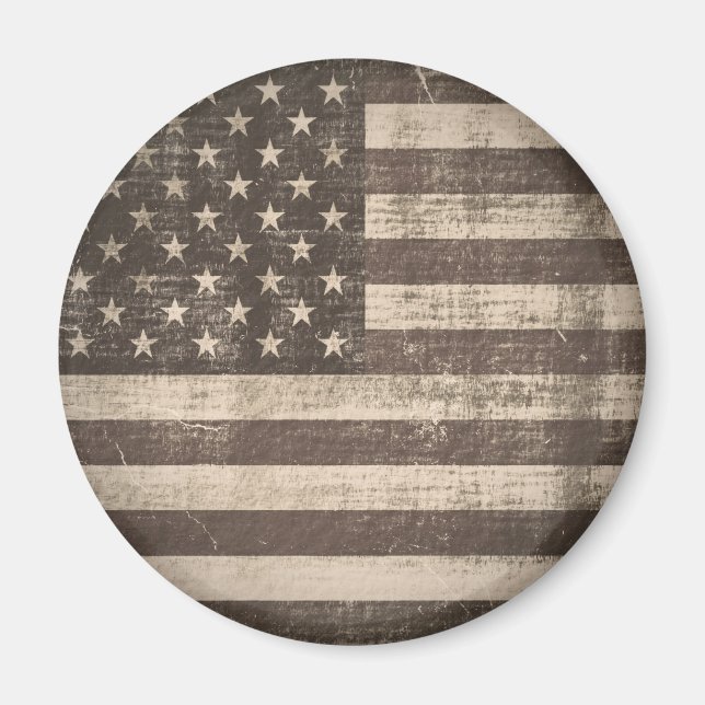Vintage-US-Flag-Magnete Magnet (Vorne)