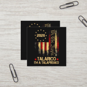 Vintage US-Flagge 2026 Patriotischer politischer U Quadratische Visitenkarte