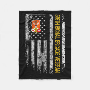 Vintage US-Flagge 516. Signal Brigade Military Vet Fleecedecke
