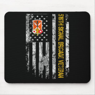 Vintage US-Flagge 516. Signal Brigade Military Vet Mousepad