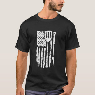 Vintage US-Flagge - Amerika - Grillen von Cookout- T-Shirt