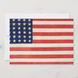 Vintage US Flagge - amerikanische Flagge Dankeskarte