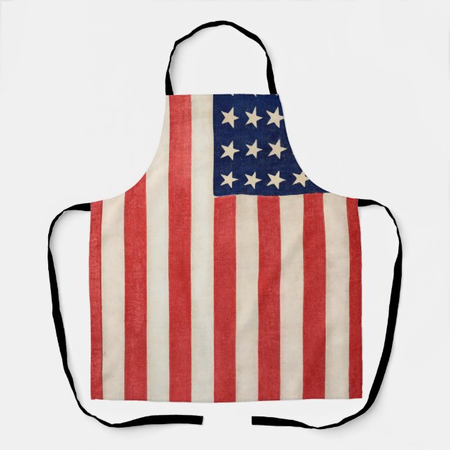 Vintage US Flagge - amerikanische Flagge Schürze (Vorderseite)