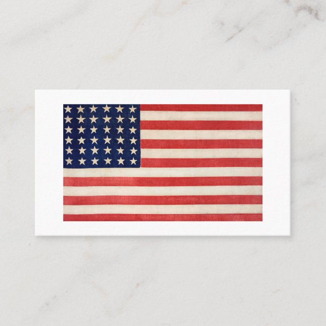 Vintage US Flagge - amerikanische Flagge Visitenkarte (Vorderseite)