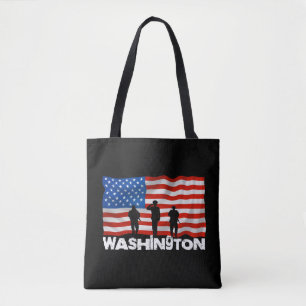 Vintage US-Flagge - Amerikanische Stadt Washington