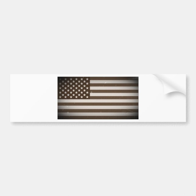 Vintage US-Flagge Autoaufkleber (Vorne)