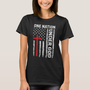 Vintage US-Flagge Christliche Glaubensfreiheit T-Shirt