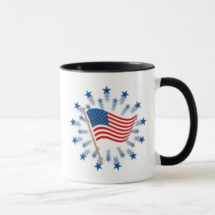 Vintage-US-Flagge Clip Art Tasse