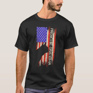 Vintage US-Flagge Französischer Bulldog Grandma Fr T-Shirt