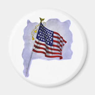 Vintage US-Flagge in patriotischen Farben Magnet