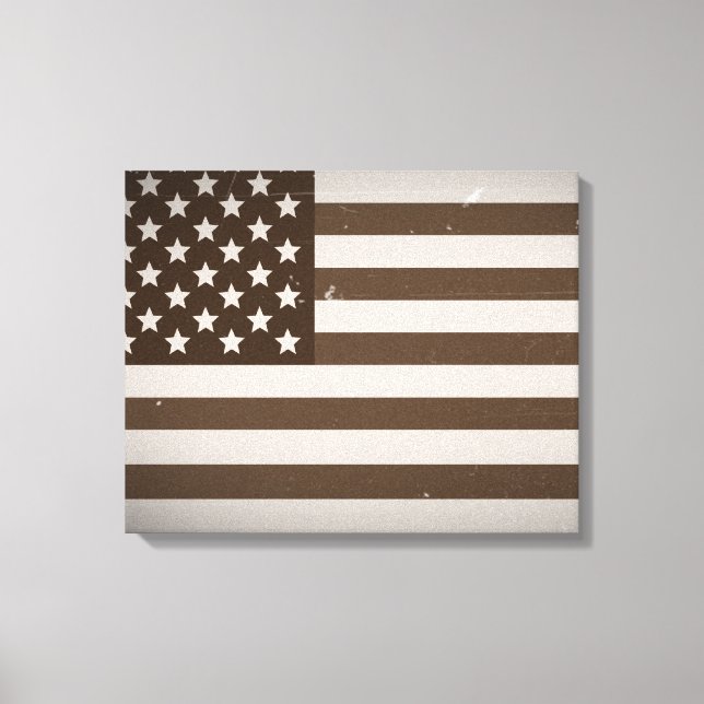 Vintage US-Flagge Leinwanddruck (Vorderseite)