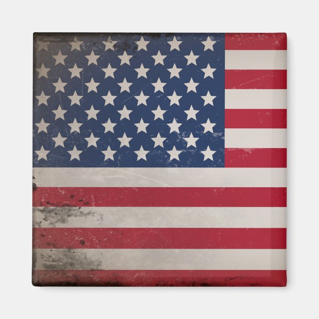Vintage US-Flagge Magnet (Vorne)