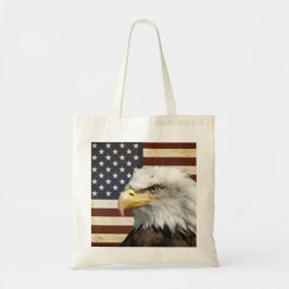 Vintage US-Flagge mit American Bald Eagle Tragetasche