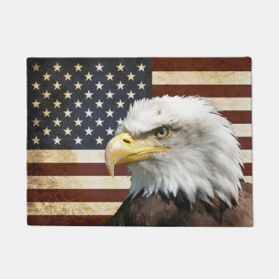 Vintage US-Flagge mit American Eagle Fußmatte