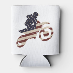 Vintage US-Flagge Motocross Patriotic American Bik Dosenkühler