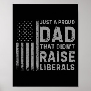 Vintage US-Flagge nur ein stolzer Vater, der nicht Poster