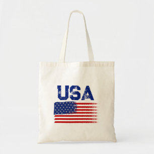 Vintage-US-Flagge-Patriotismus-Grafik-T-Shirt Tragetasche