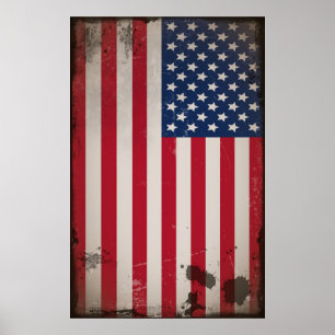 Vintage US-Flagge Poster