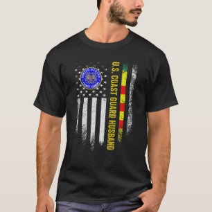 Vintage US-Flagge Proud Küstenwache Vietnam Veter T-Shirt