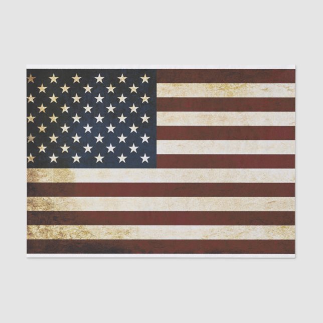 Vintage US-Flagge Seidenpapier (Vorderseite)