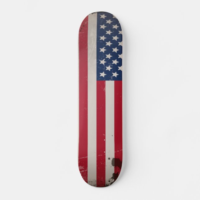 Vintage US-Flagge Skateboard (Vorderseite)