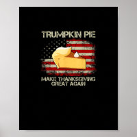 Vintage US-Flagge Trumpkin Pie Erntedank Gr