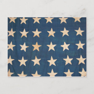 Vintage US-Flaggen Postkarte
