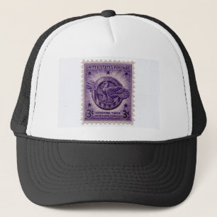 Vintage-US-Post-Briefmarken-Hut Truckerkappe