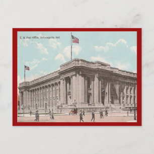Vintage US-Postamt, Indianapolis Postkarte