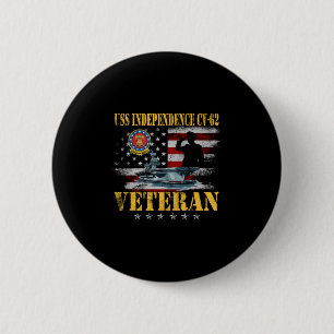 Vintage US-Unabhängigkeit Cv-62 Flugzeugträger Fl Button