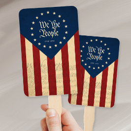 Vintage USA 250. Geburtstagsflagge, Wir, das Volk Fächer