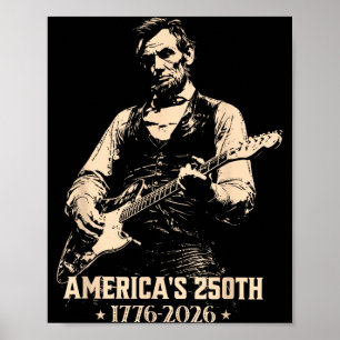 Vintage USA 250-Jahr-Jubiläum Abe Lincoln Poster