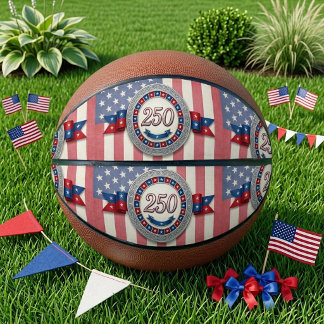 Vintage USA 250. Jahrestag Amerikanische Flagge  Basketball