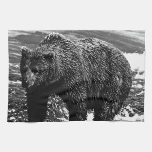 Vintage USA Alaska Braunbär 1970 Geschirrtuch