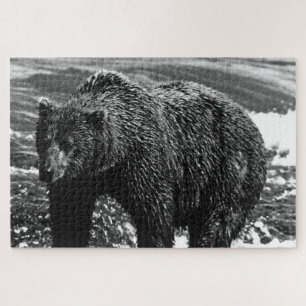 Vintage USA Alaska Braunbär Puzzle