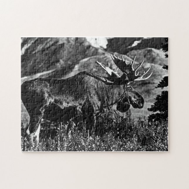 Vintage USA Alaska Bull Elch 1970 Puzzle (Horizontal)