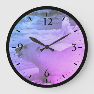 Vintage USA Alaska Eisbär Case-Mate iPhone Hülle Große Wanduhr