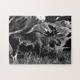 Vintage USA Alaska-Elchbulle 1970 Puzzle