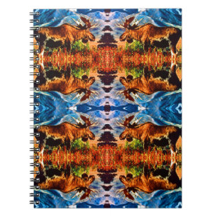 Vintage USA Alaska-Elchbulle  Notizblock