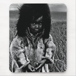 Vintage USA Alaska Eskimo-Junge Mousepad