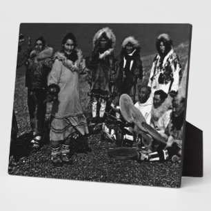 Vintage USA Alaska Eskimo-Tänzer 1970 Fotoplatte