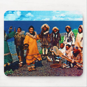 Vintage USA Alaska Eskimo-Tänzer Mousepad