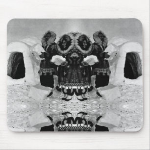 Vintage USA Alaska Iglu-Erbauer Mouse Pad Mousepad