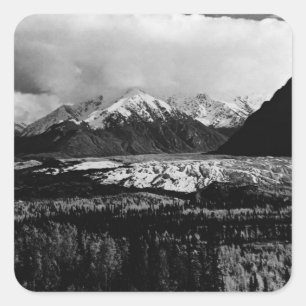 Vintage USA Alaska Matanuska-Gletscher 1970 Quadratischer Aufkleber